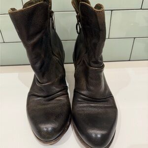 Fiorentini & Baker Women's Green Leather Ankle Boots